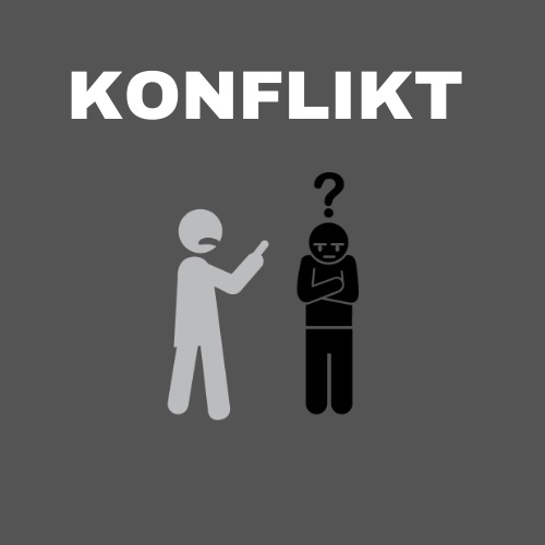 Konflikt på arbejdspladsen. Konflikt mellem kolleger. Konfliktsky leder.